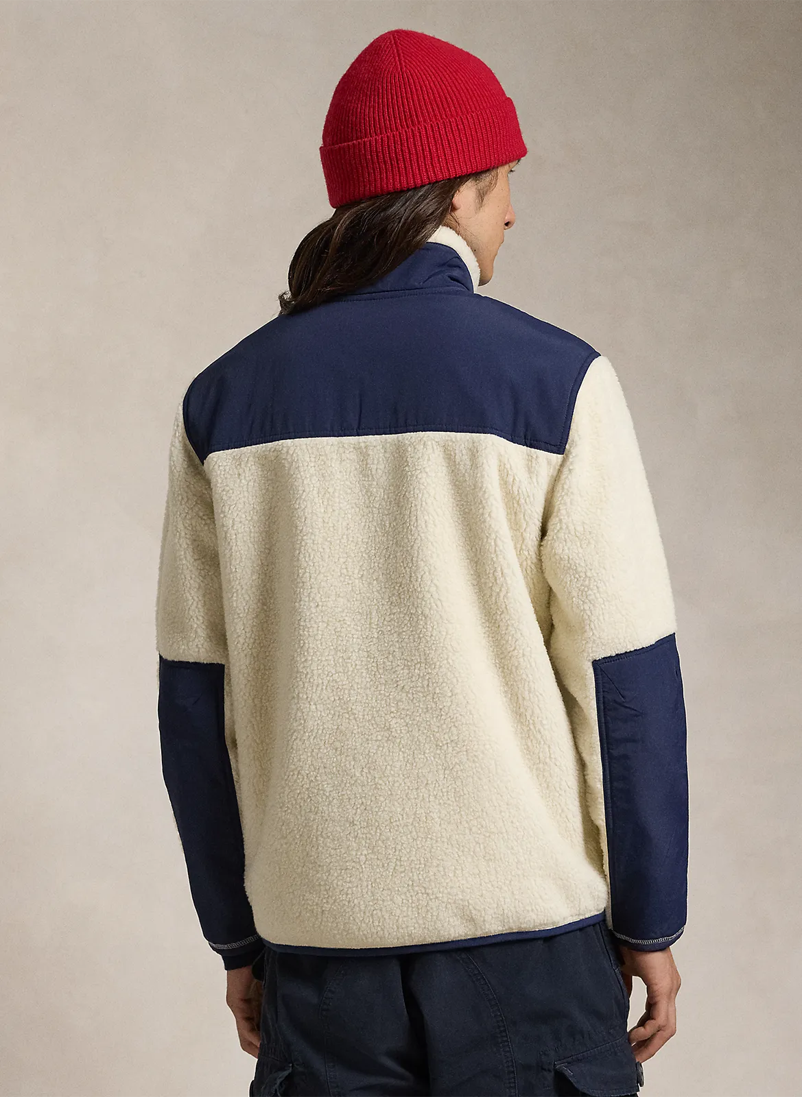 Forro polar de felpa en beige