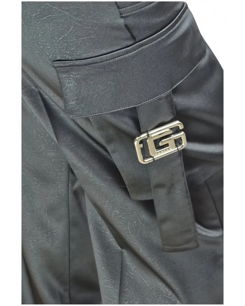 GAELLE PARIS  PANTALóN CARGO DE RASO CON MAXI BOLSILLOS