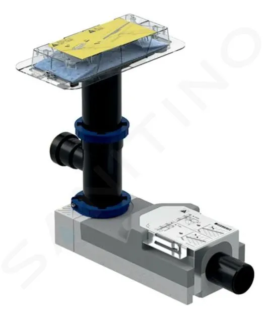GEBERIT CLEANLINE  KIT DE MONTAJE EN BRUTO DE CANALETA DE DUCHA CON SUMINISTRO, PARA SUELOS DESDE 180 MM, DESAGüE 50 MM 154.159
