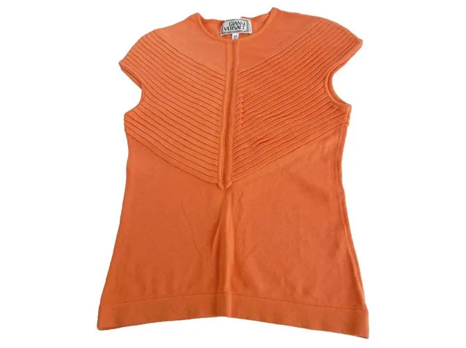 Gianni Versace Top Naranja 