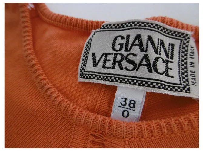 Gianni Versace Top Naranja 