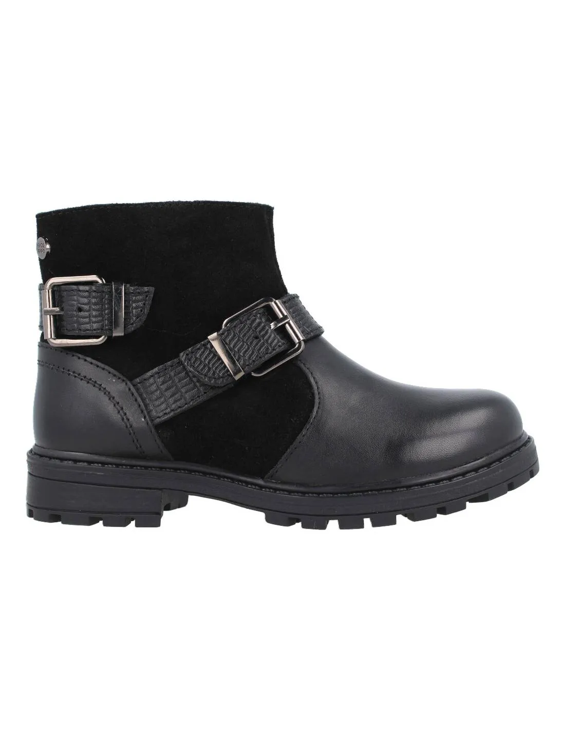 GIOSEPPO KIDS  BOTITA MILITAR HEBILLAS COMBINADA IBURG NEGRO