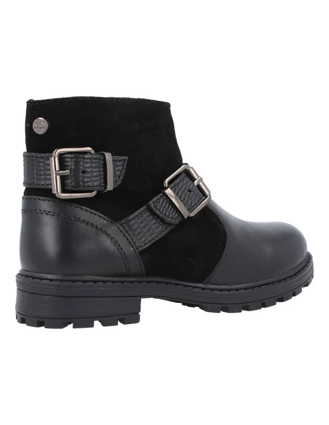 GIOSEPPO KIDS  BOTITA MILITAR HEBILLAS COMBINADA IBURG NEGRO