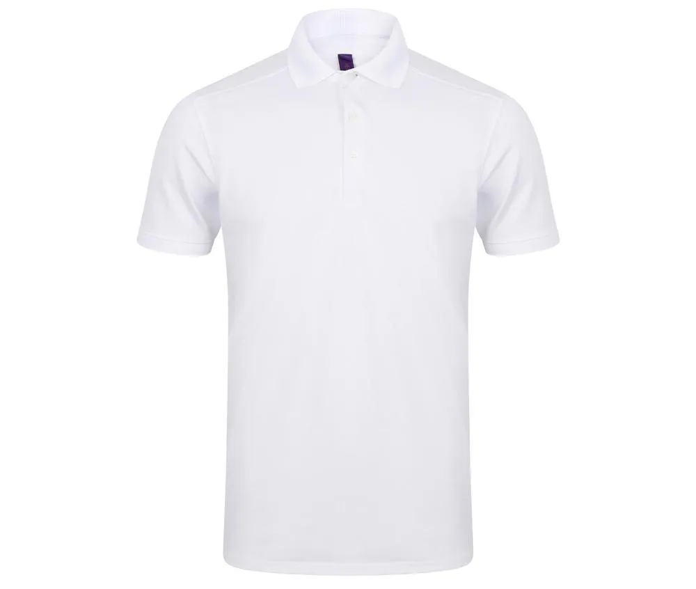 HENBURY HY460  POLO DE POLIéSTER PARA HOMBRES HY460  WHITE