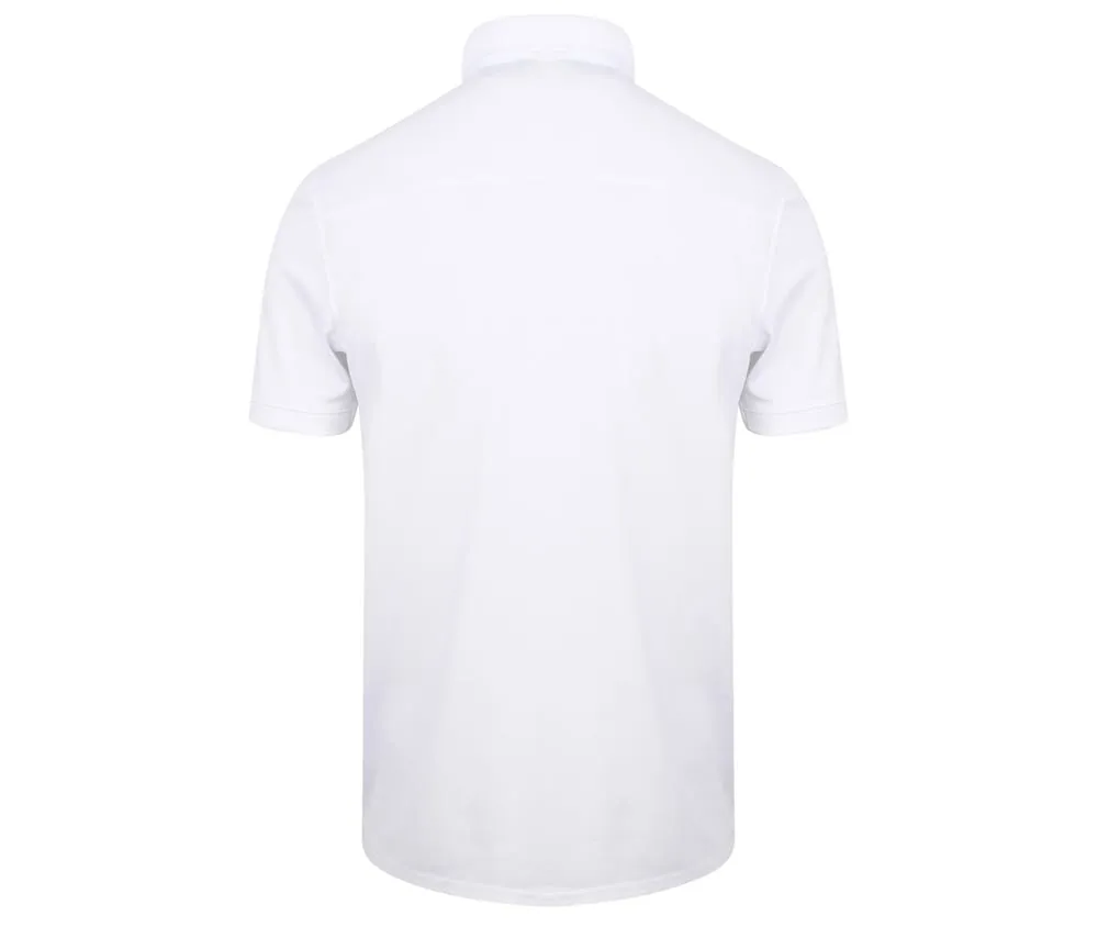 HENBURY HY460  POLO DE POLIéSTER PARA HOMBRES HY460  WHITE