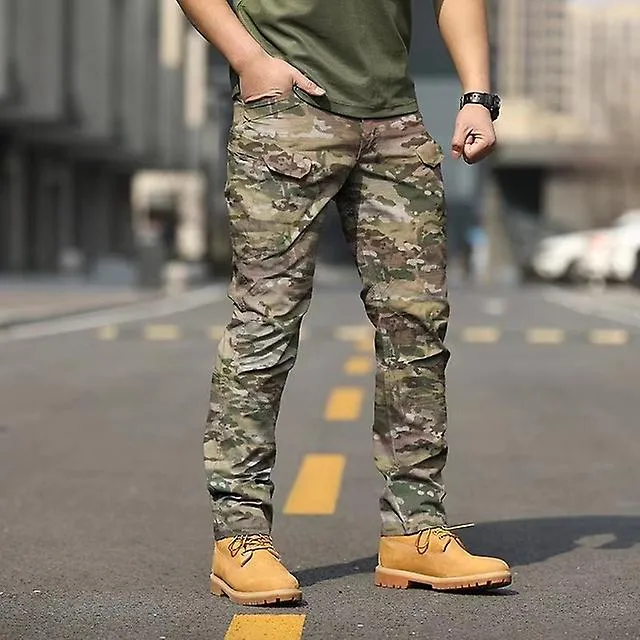 Hombres Escalada Táctica Ciclismo Deporte Primavera Otoño Otoño Acampar Senderismo Pesca Ejército Pantalones Militares Pantalone