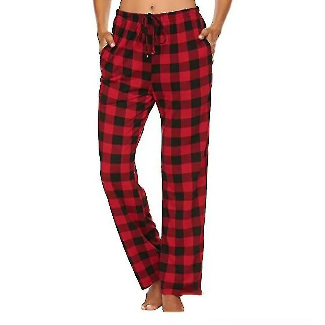 Hombres franela suave a cuadros pantalones de pijama tw
