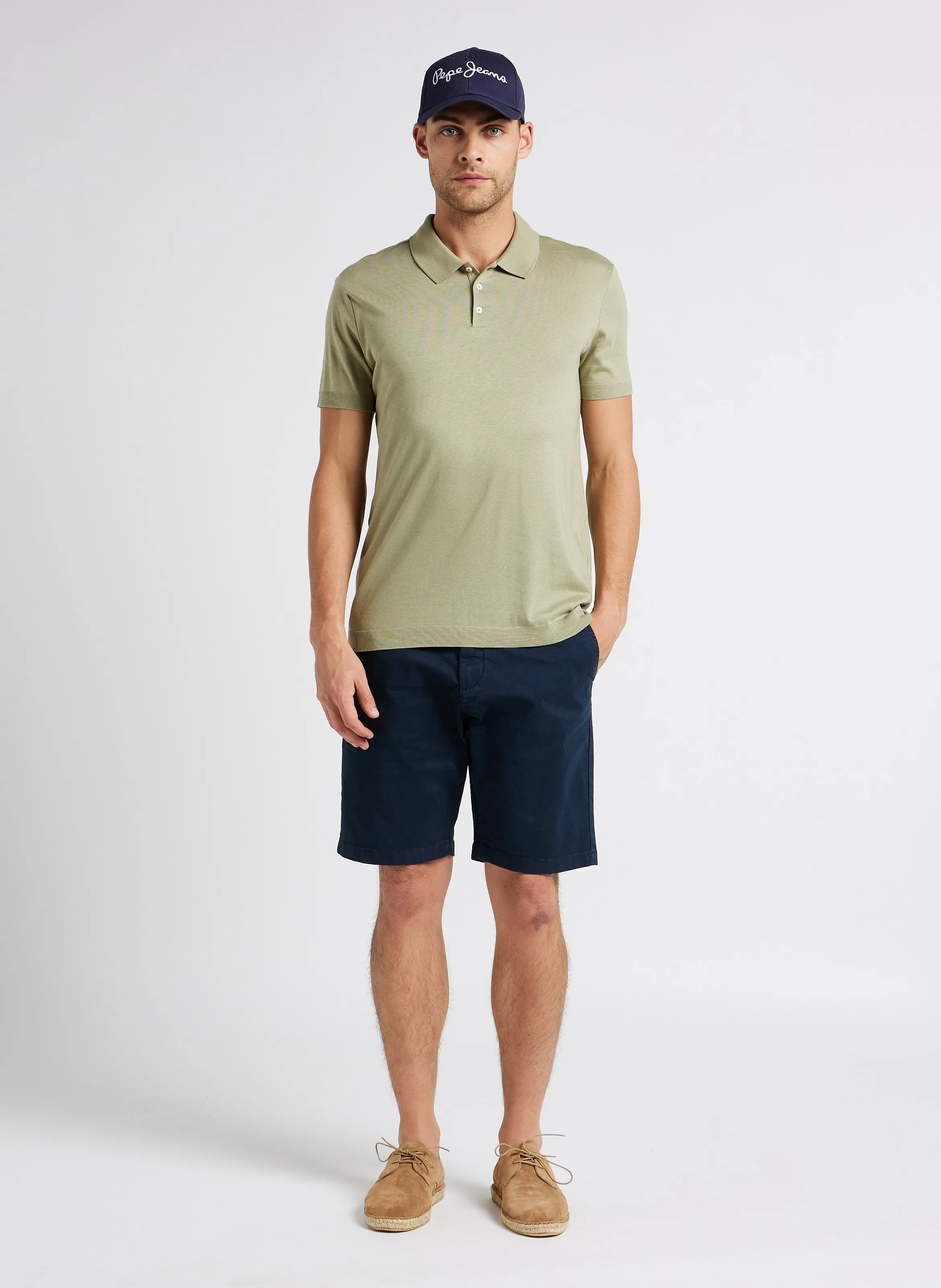 IKKS Bermudas de algodón rectas en azul