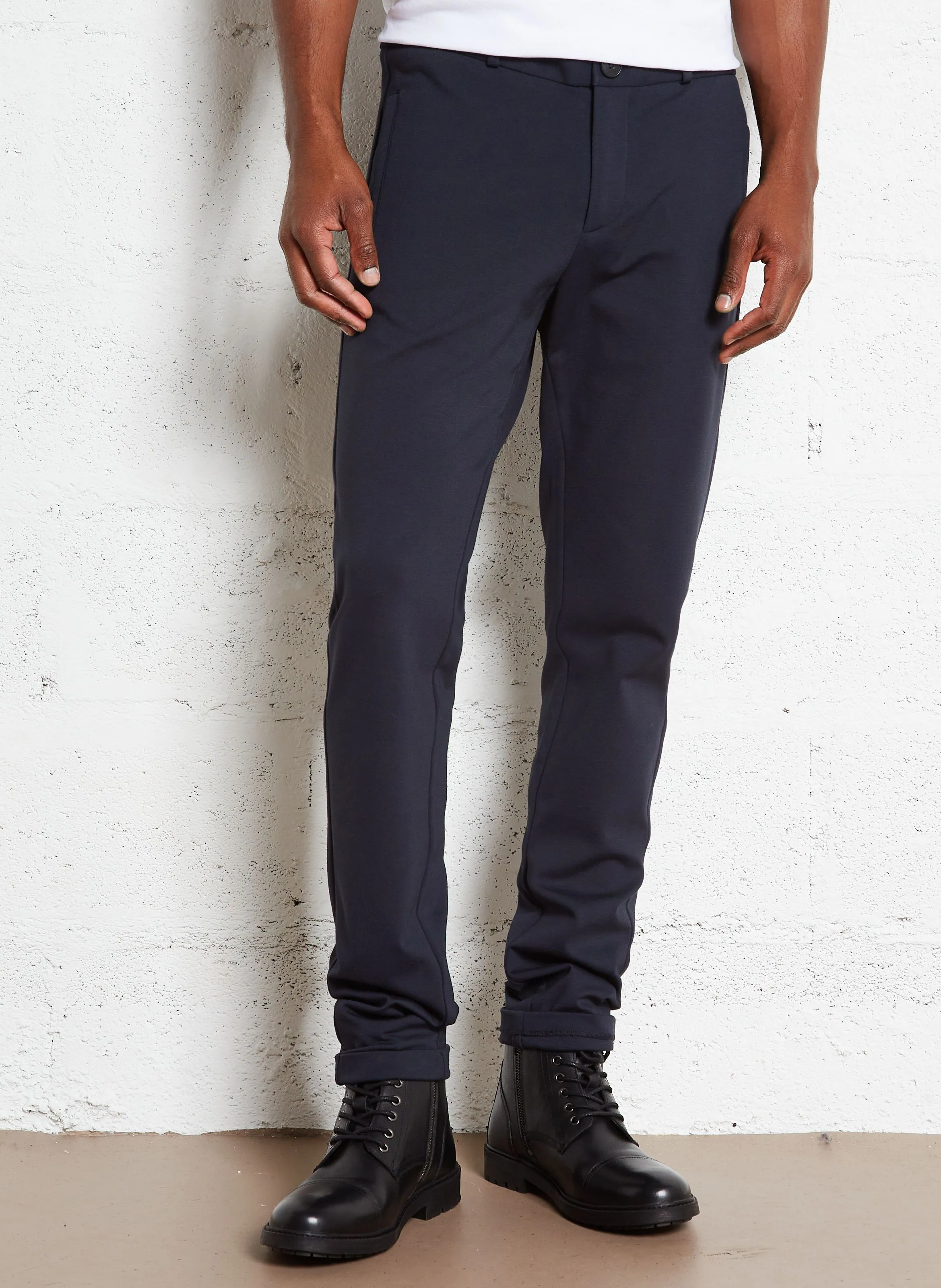 IKKS Pantalón slim de algodón en azul