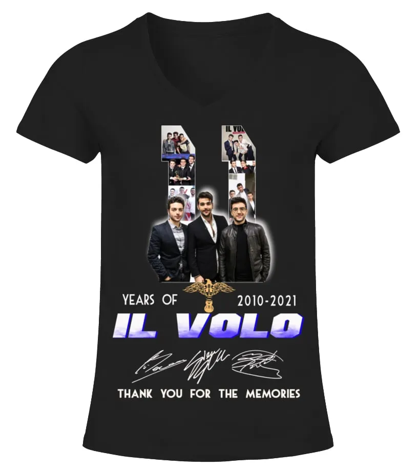 IL VOLO 11 YEARS OF 20102021 CAMISETA CUELLO PICO MUJER