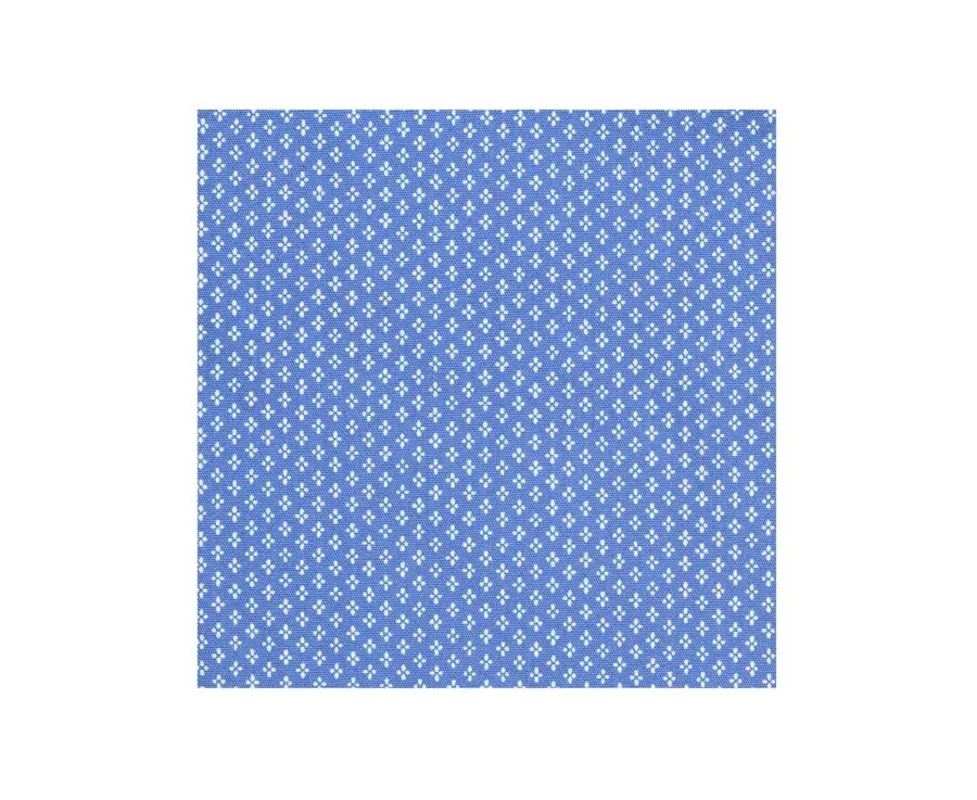 INDIGO BLUE SHIRT WITH WHITE PRINTS  STRAIGHT COLLAR  ALPHONSE