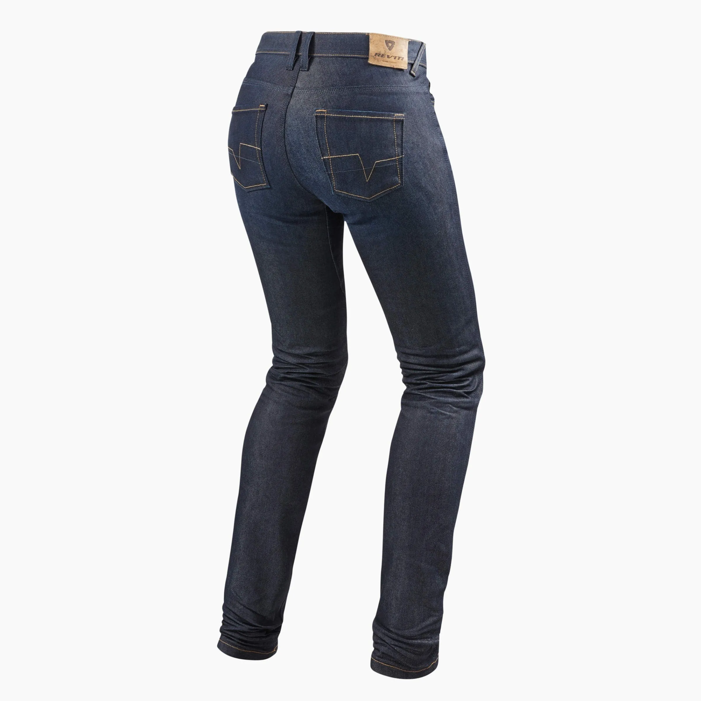 Jeans da moto senza tempo confortevolissimi, con taglio regular femminile