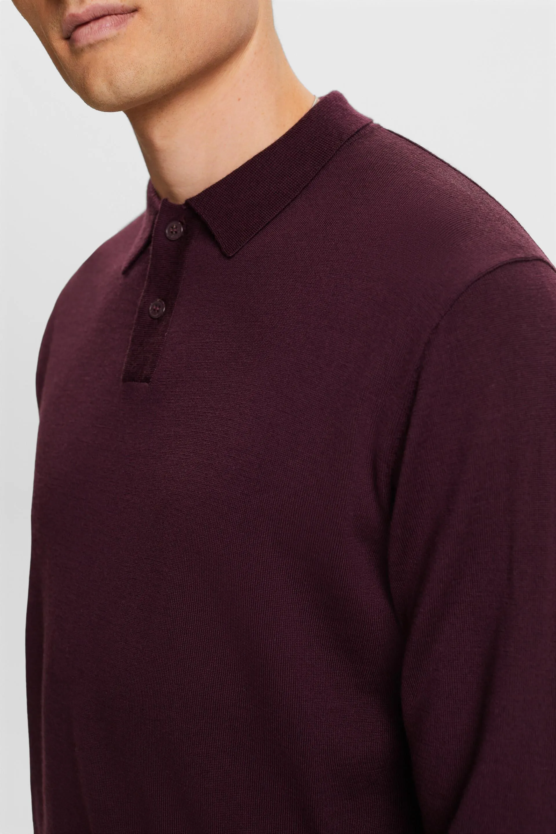 Jersey de lana con cuello de polo