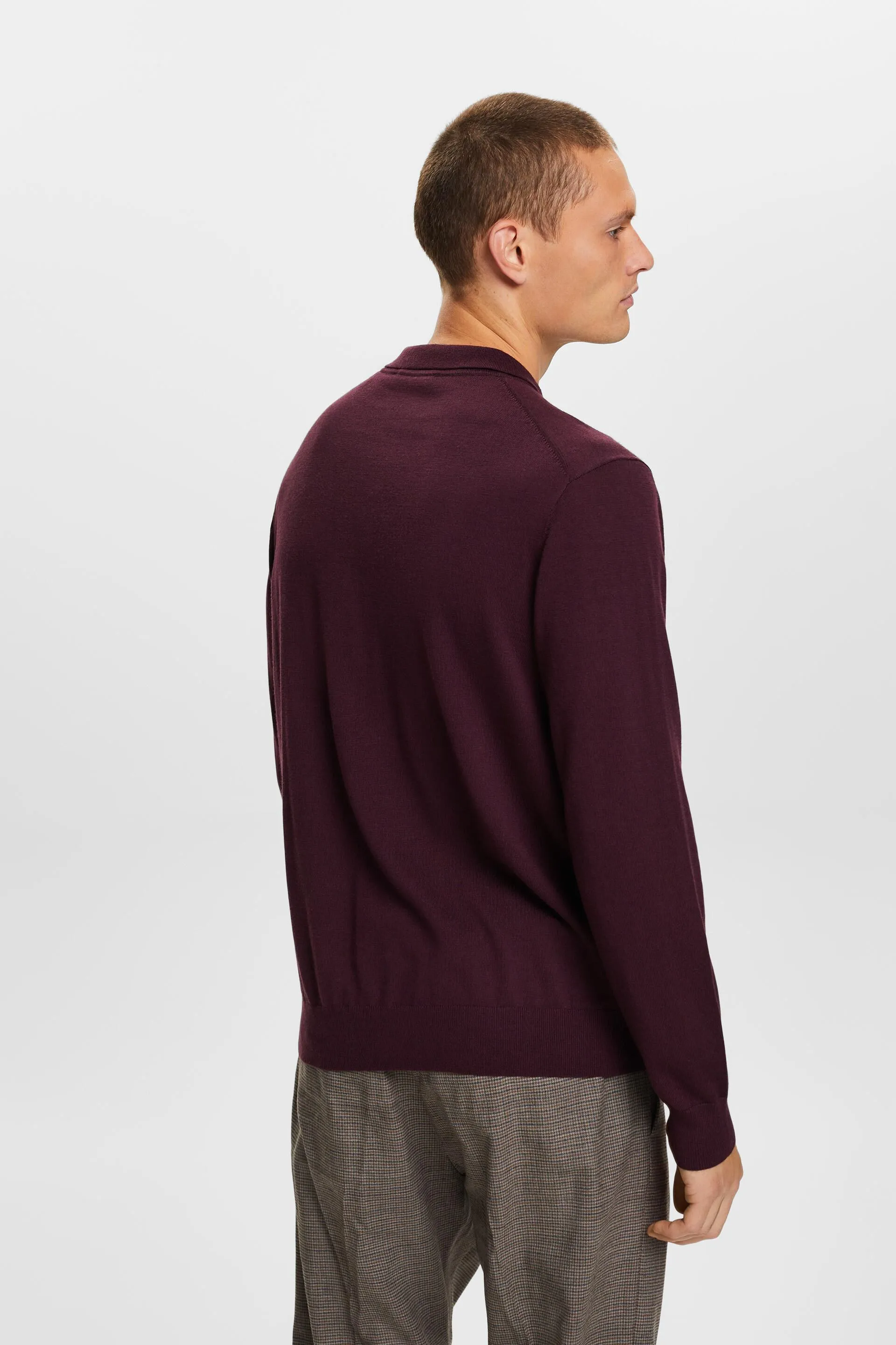 Jersey de lana con cuello de polo