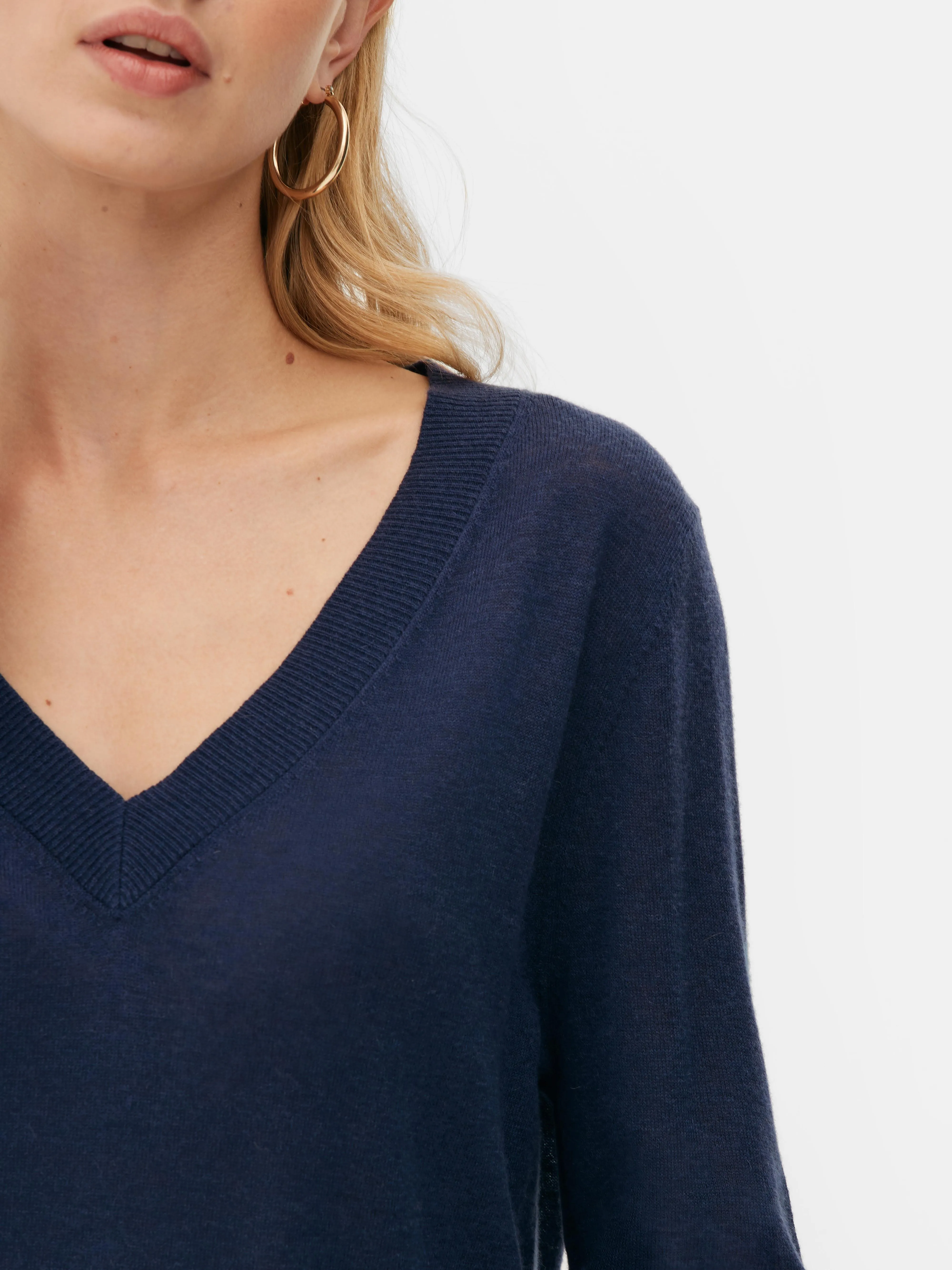 Jersey de punto con cuello de pico de The Edit