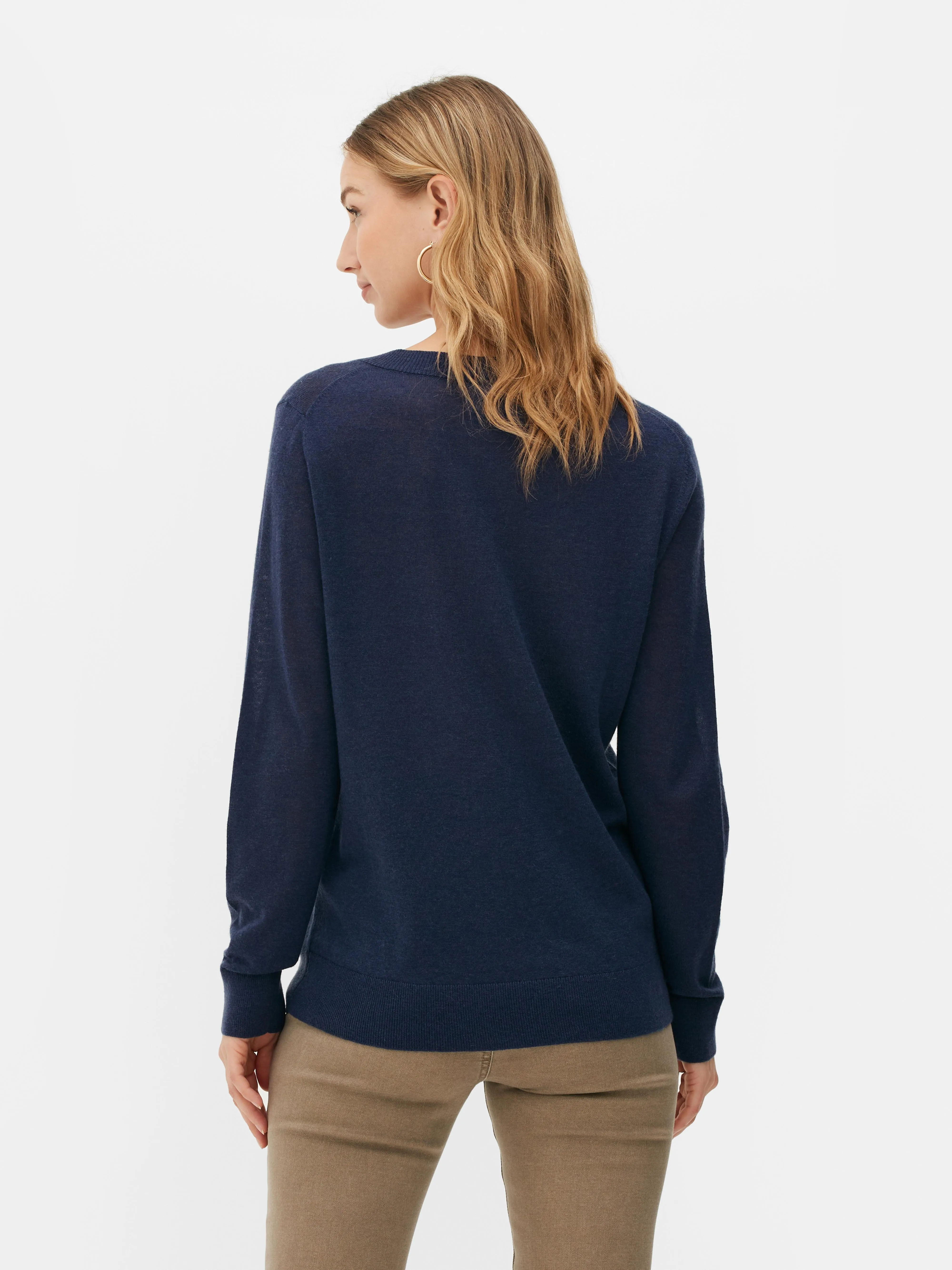 Jersey de punto con cuello de pico de The Edit