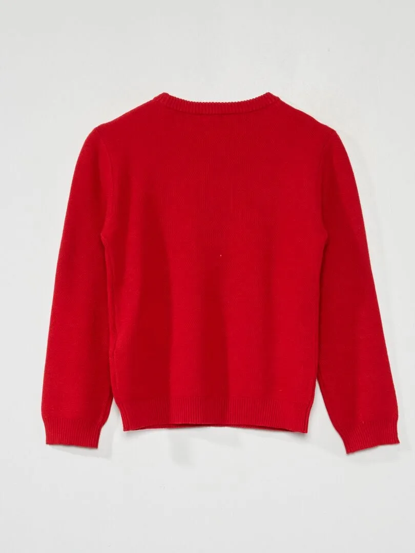 JERSEY DE PUNTO DE FANTASíA  ROJO
