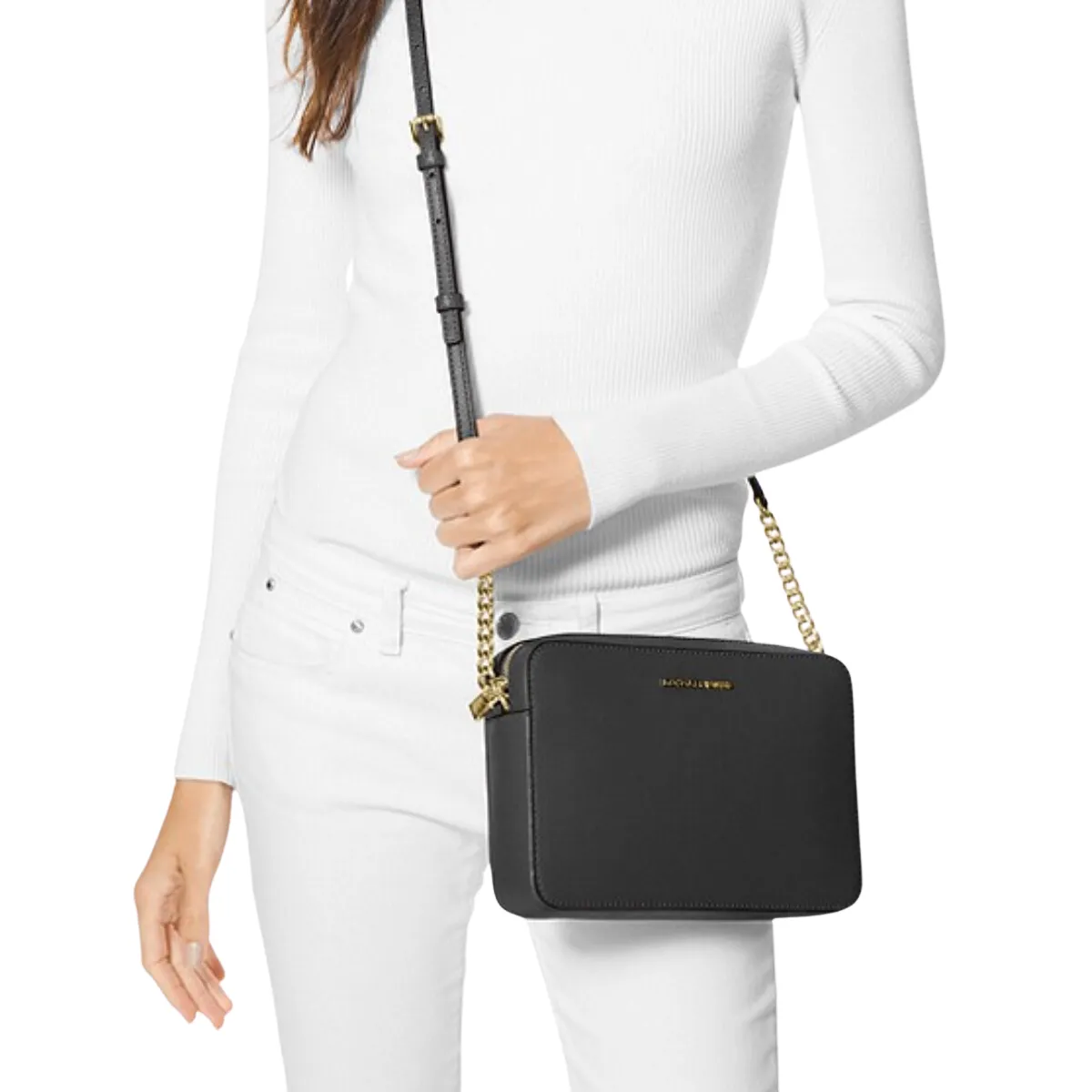 Jet Set Large Leather Crossbody Bag