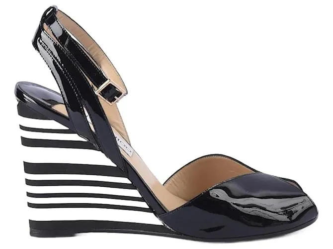JIMMY CHOO Tacones T.UE 39.5 cuero Negro 