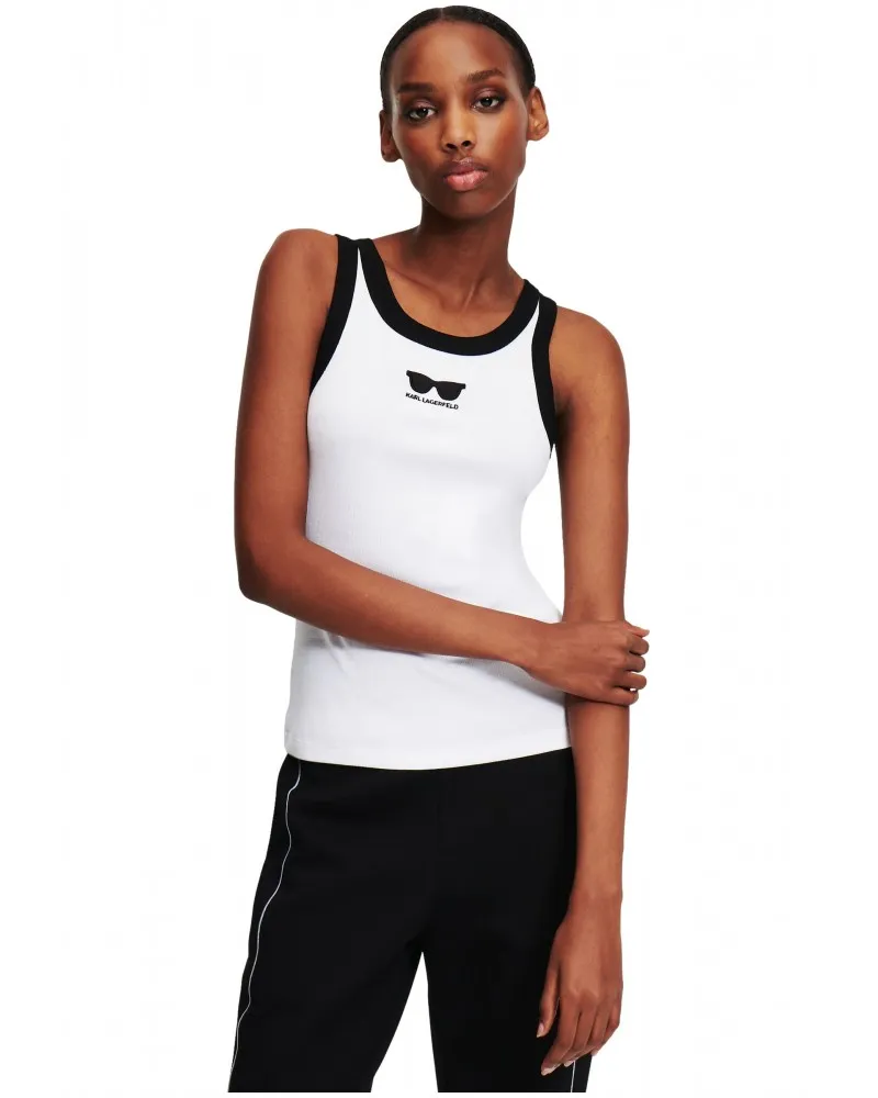 KARL LAGERFELD  CAMISETA DETIRANTES EN CONTRASTE Y GAFAS DE SOL BORDADAS