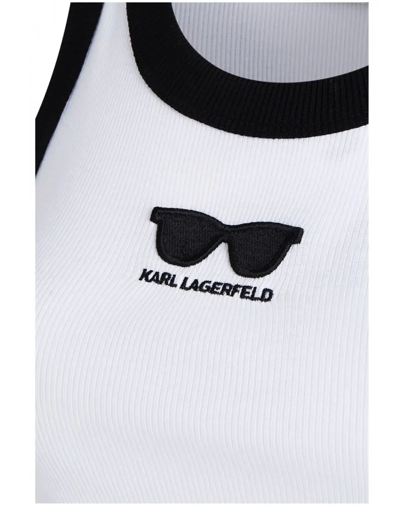 KARL LAGERFELD  CAMISETA DETIRANTES EN CONTRASTE Y GAFAS DE SOL BORDADAS