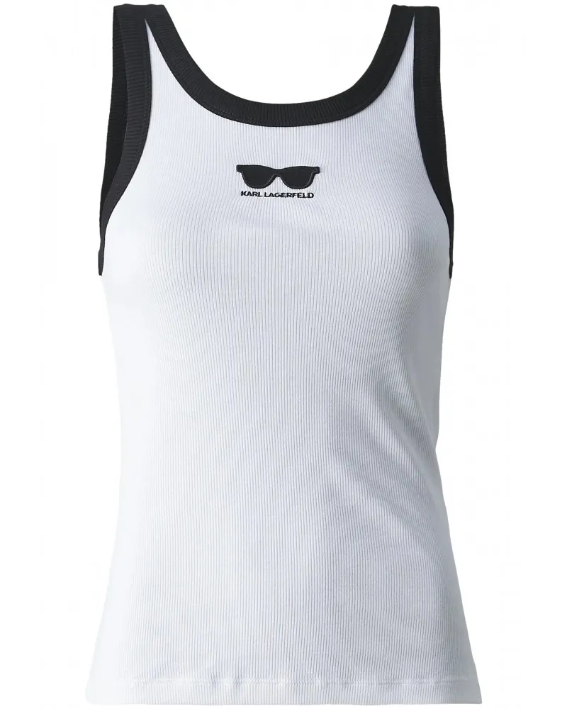 KARL LAGERFELD  CAMISETA DETIRANTES EN CONTRASTE Y GAFAS DE SOL BORDADAS