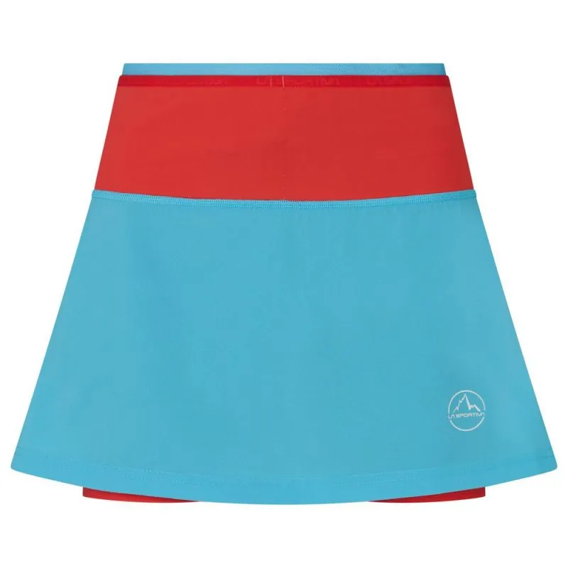 La sportiva Swift Ultra Skirt 5" (Malibu Blue/Hibiscus) mujer