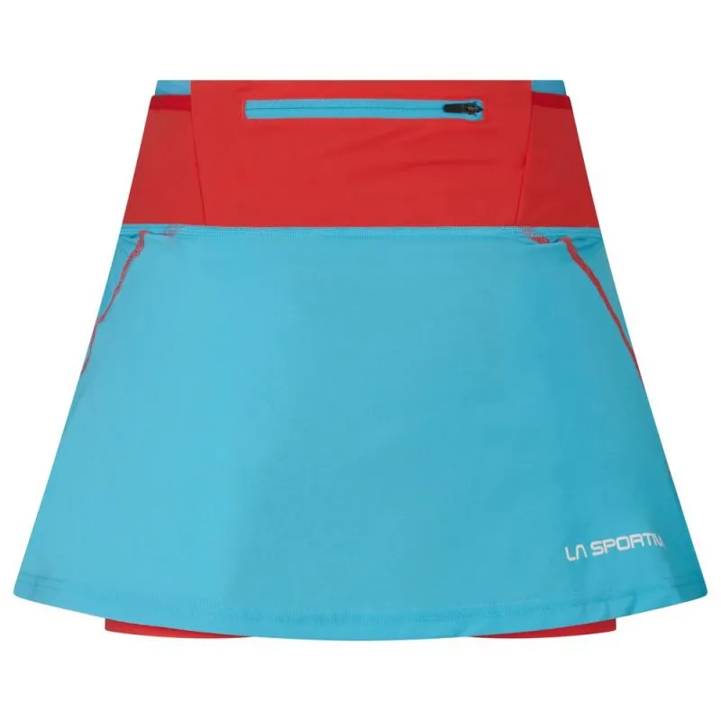 La sportiva Swift Ultra Skirt 5" (Malibu Blue/Hibiscus) mujer