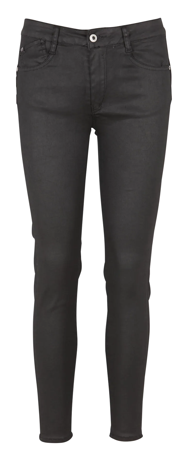 LE TEMPS DES CERISES Pantalón de talle alto en negro