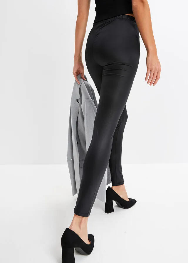 Leggins efecto mojado Negro