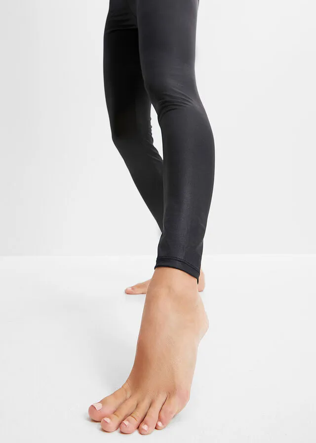 Leggins efecto mojado Negro