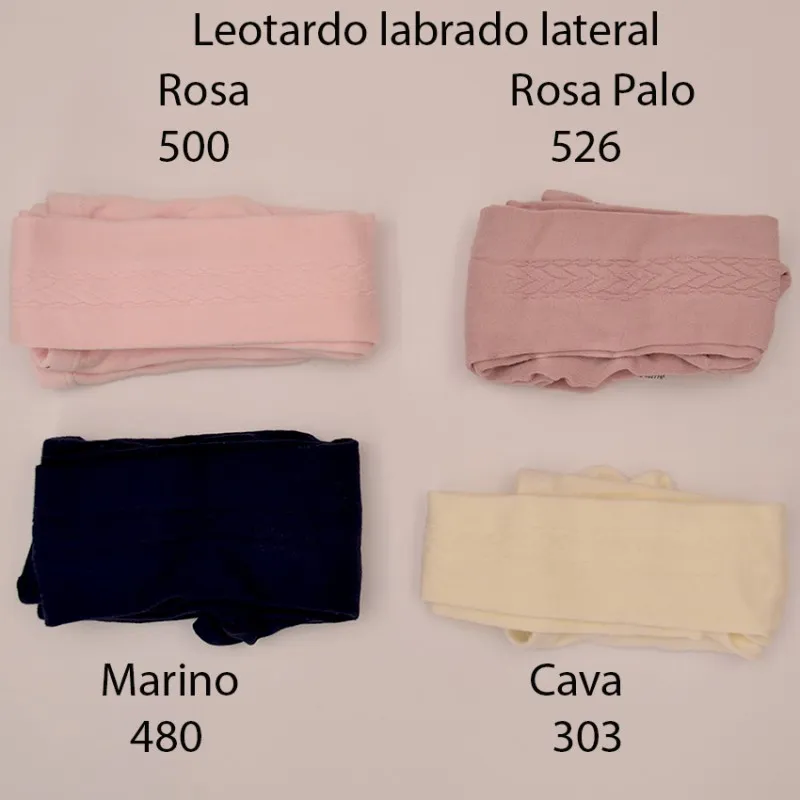 Leotardo Labrado Lateral Rosa Palo 526 de Cóndor