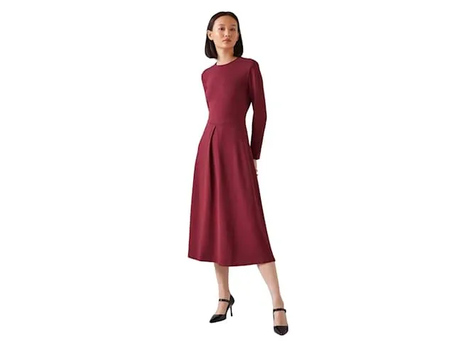 Lk Bennett Vestido burdeos 