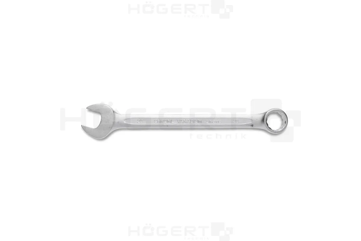 Llave fija y de estrella de acero CrV, 20 mm, DIN 3113
