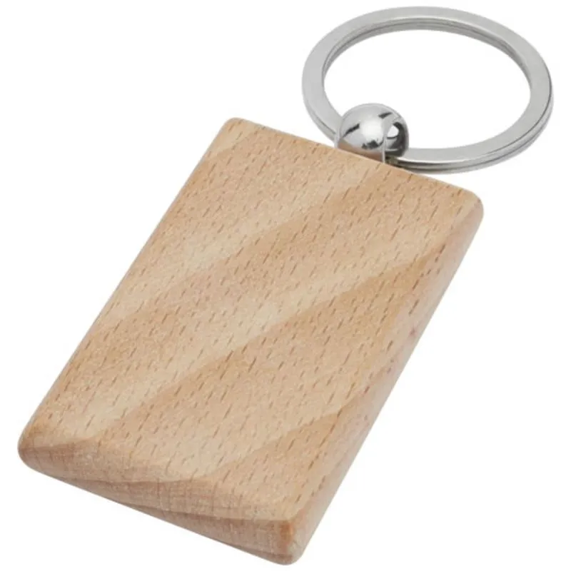 Llavero rectangular de madera de haya 'Gian'
