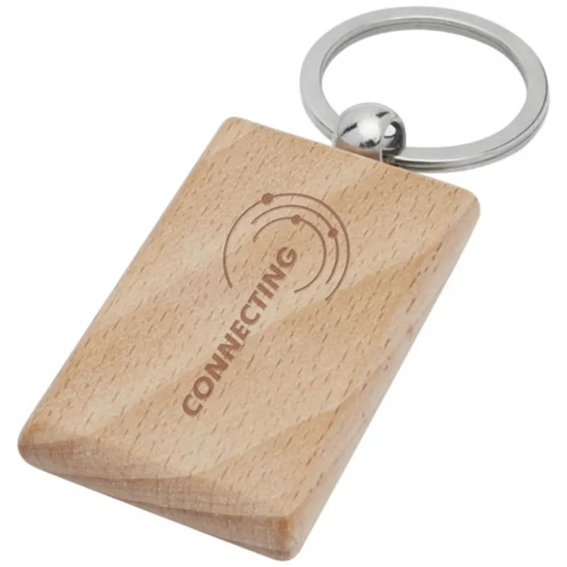 Llavero rectangular de madera de haya 'Gian'