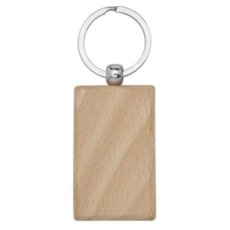 Llavero rectangular de madera de haya 'Gian'