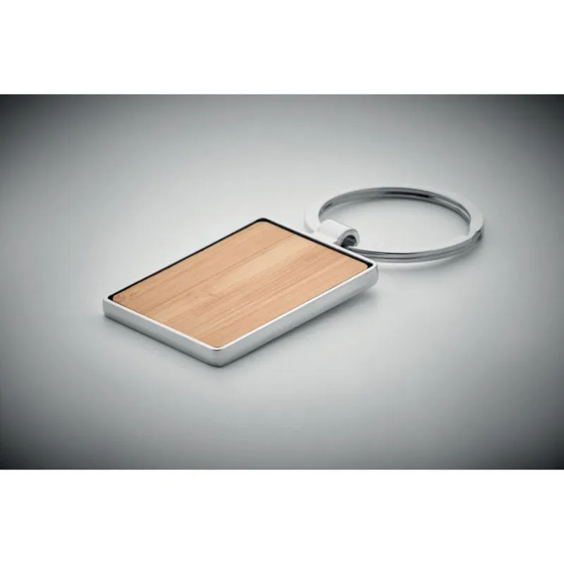 Llavero rectangular y bambú