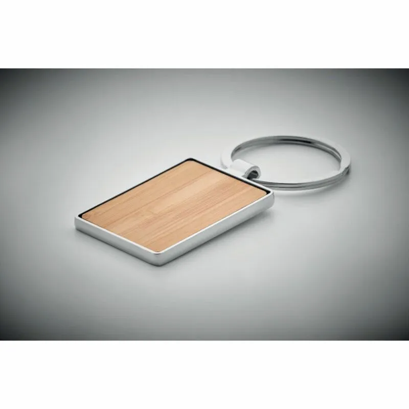 Llavero rectangular y bambú