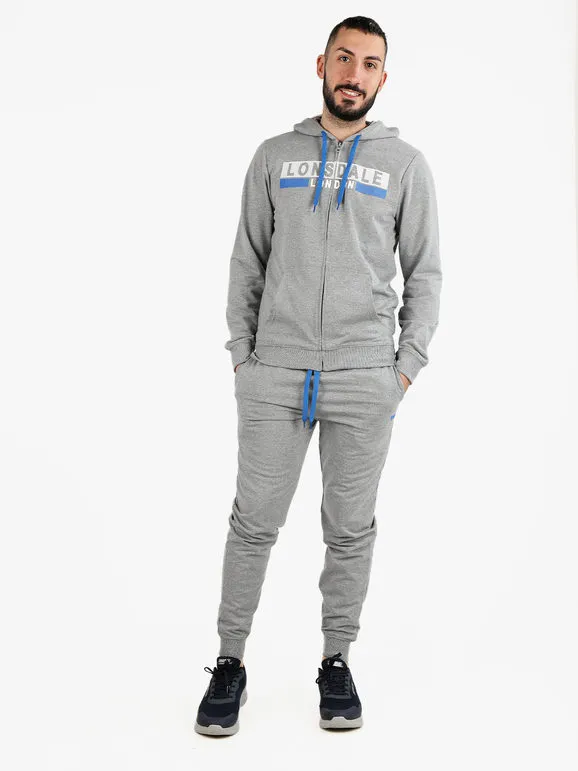 Lonsdale Sudadera de hombre con capucha y cremallera.