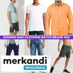 LOTE DE ROPA MASCULINA DE VERANO VARIADAS MARCAS  TALLAS XS A XXL PARA NEGOCIOS