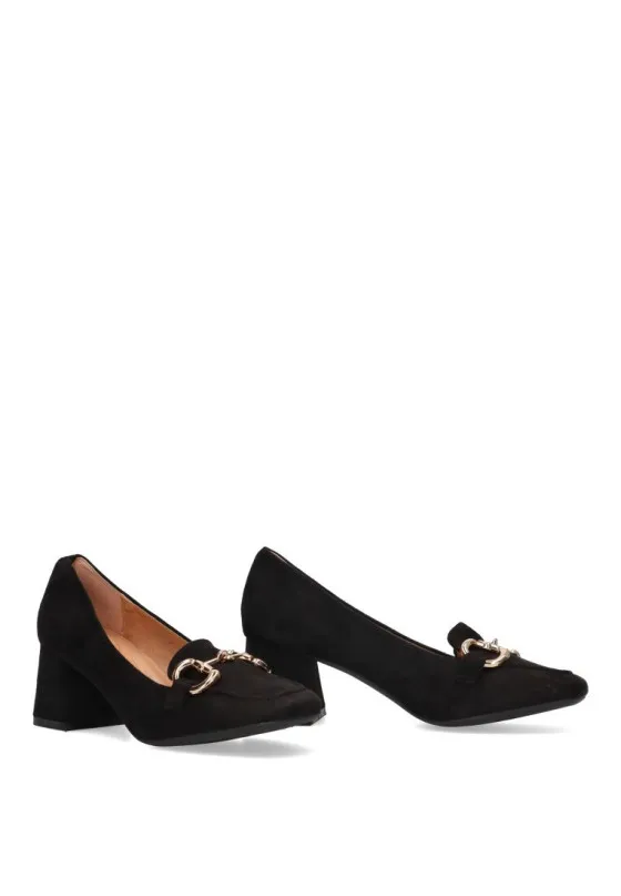 Luna Collection DB2473 Negro SALON BAJO HEBILLA Tacón medio