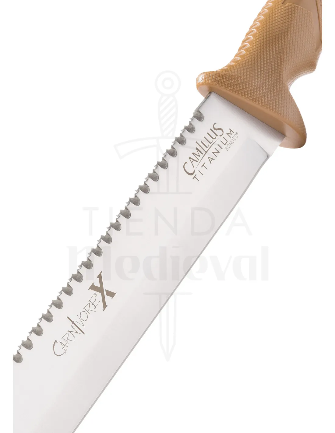 Machete táctico cortacañas Camillus modelo CARNIVORE X, con funda