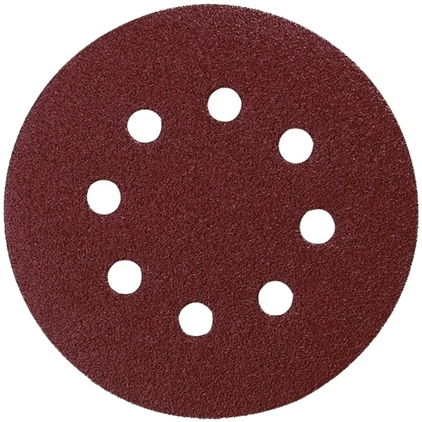 MAKITA  P43642  JUEGO HOJAS ABRASIVAS REDONDAS, 125 MM, GRANULACIóN 80, 8 AGUJEROS, 50 PIEZAS