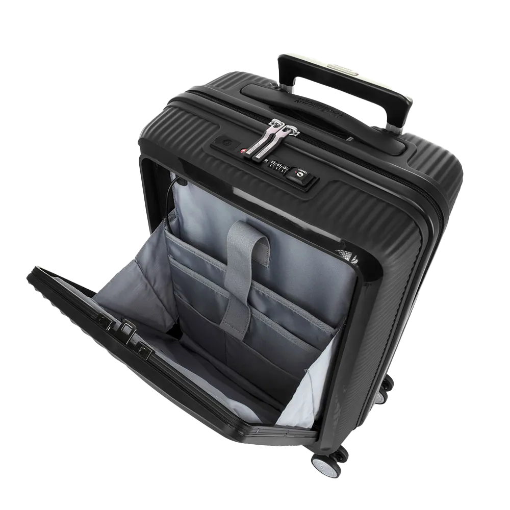 Maleta de cabina Curio negra Front Open