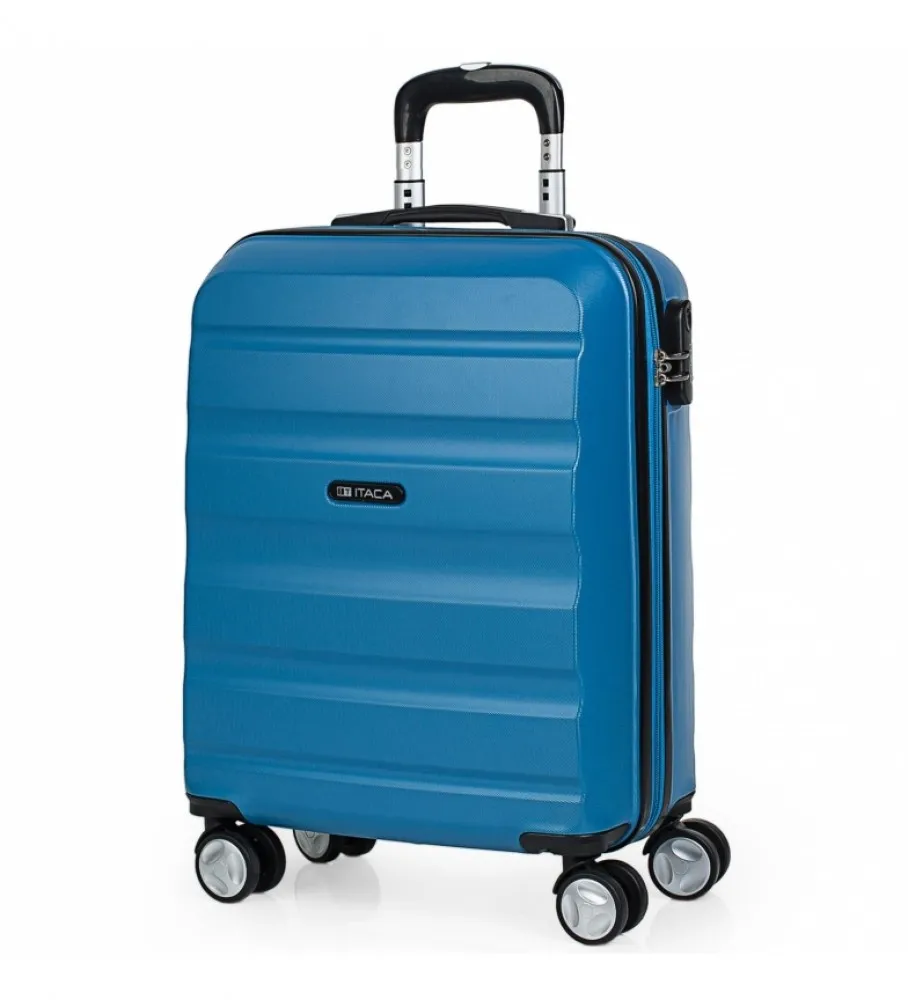 MALETA DE VIAJE CABINA TROLLEY ABS T71650 AZUL 55X40X20CM