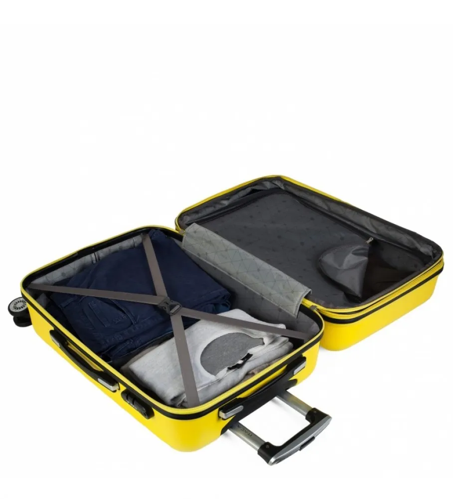 MALETA DE VIAJE RíGIDA 4 RUEDAS MEDIANA TROLLEY 71260 AMARILLO 65X42X26CM