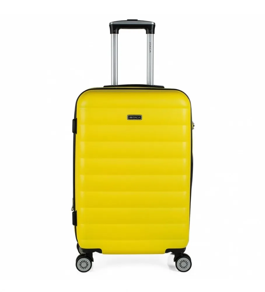 MALETA DE VIAJE RíGIDA 4 RUEDAS MEDIANA TROLLEY 71260 AMARILLO 65X42X26CM