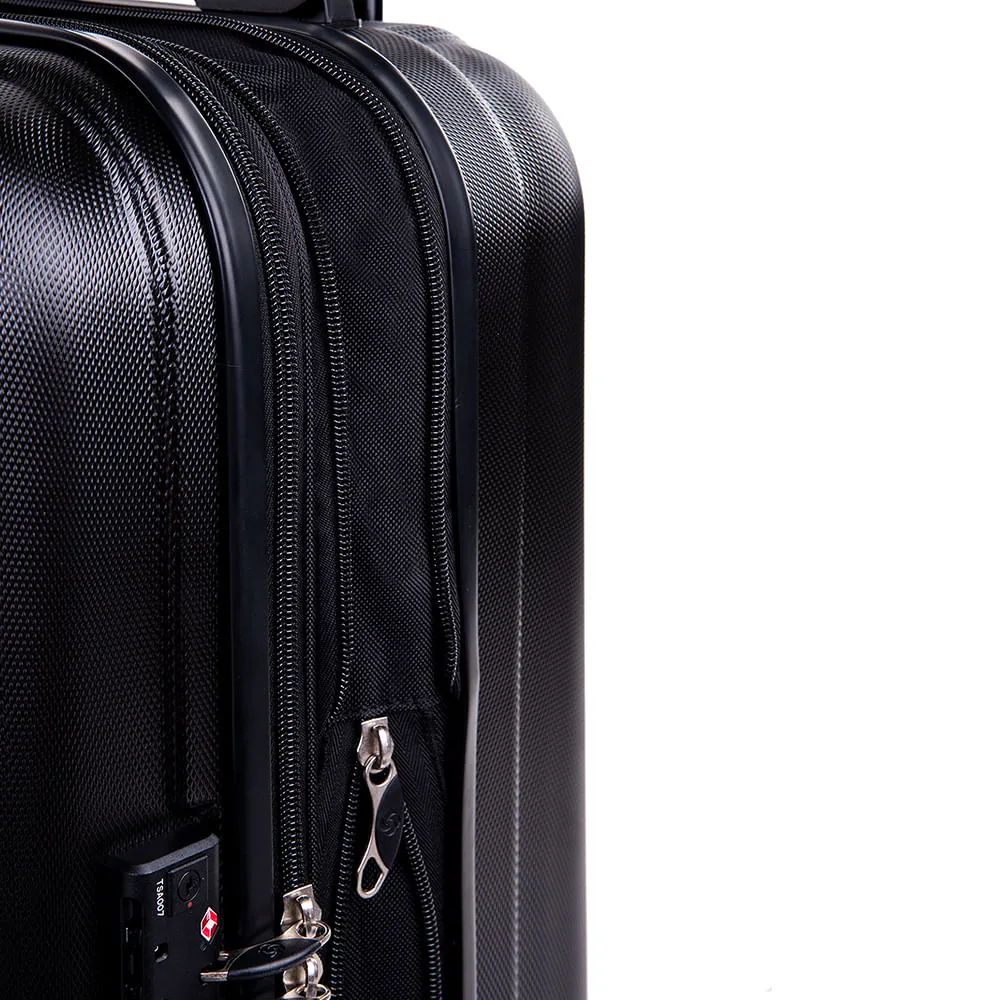MALETA RíGIDA FIERO 2.0 SPINNER 24  EXPTSA MEDIANA BLACK