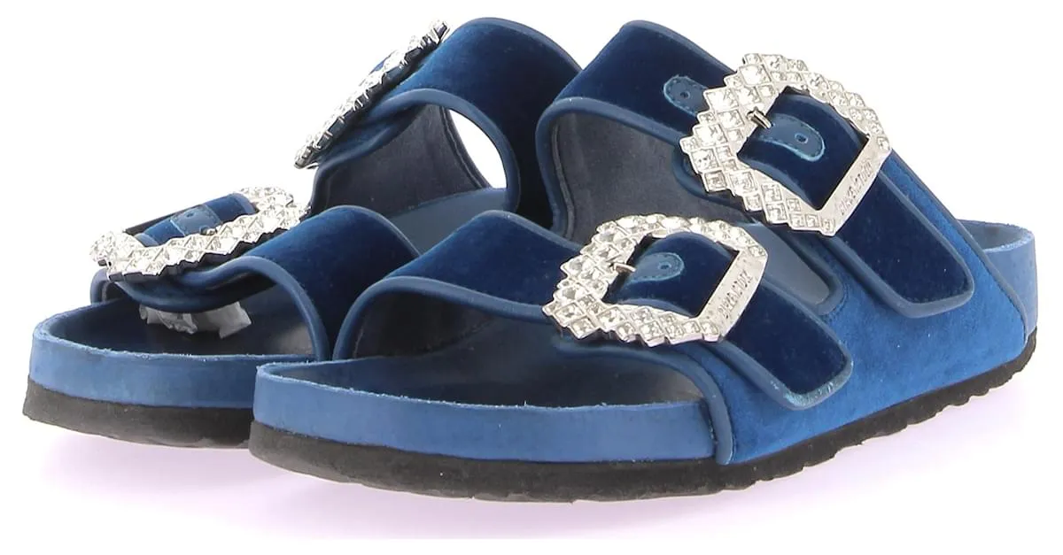 MANOLO BLAHNIK Sandalias T.EU 37 Piel Azul 